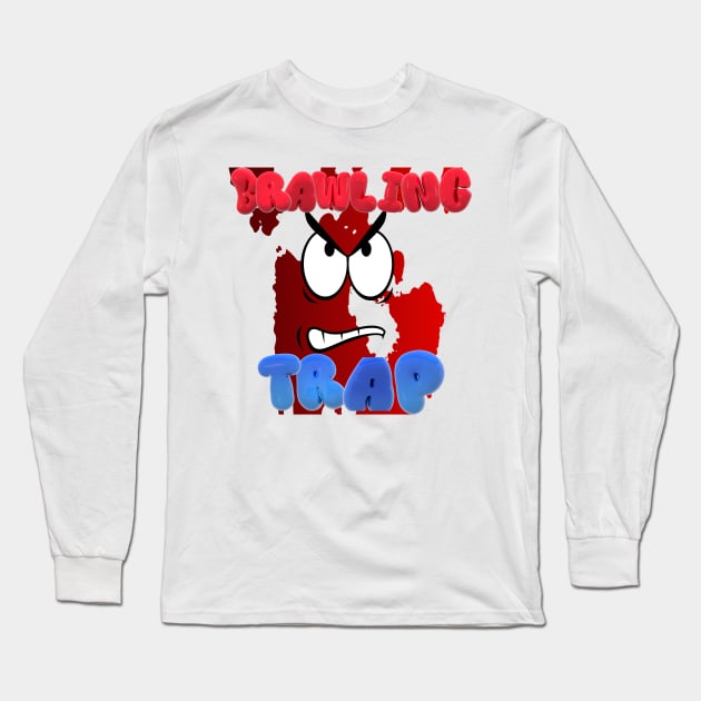 Brawlin T Shirts Bloody Drip Long Sleeve T-Shirt by Nolimbs Photoshop